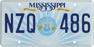 MS license plate NZQ486