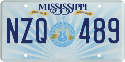 MS license plate NZQ489