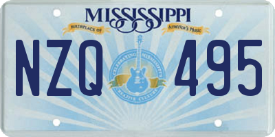 MS license plate NZQ495