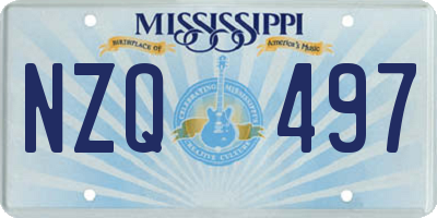 MS license plate NZQ497