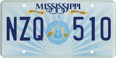 MS license plate NZQ510