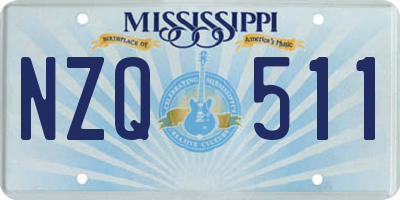 MS license plate NZQ511