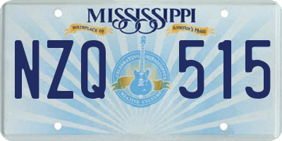 MS license plate NZQ515