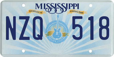 MS license plate NZQ518