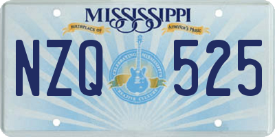 MS license plate NZQ525