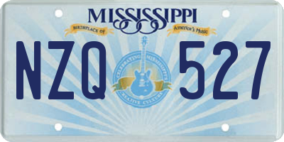 MS license plate NZQ527