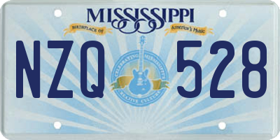 MS license plate NZQ528