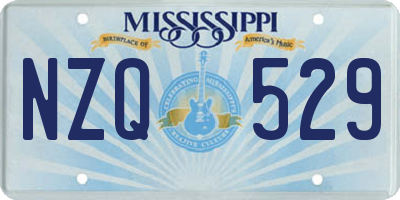 MS license plate NZQ529