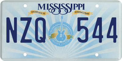MS license plate NZQ544