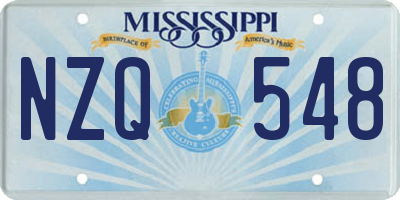 MS license plate NZQ548