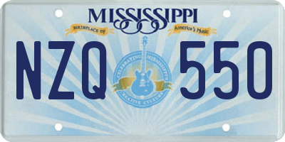 MS license plate NZQ550