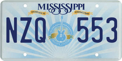 MS license plate NZQ553