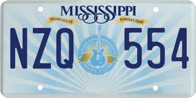 MS license plate NZQ554