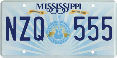 MS license plate NZQ555