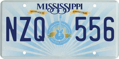 MS license plate NZQ556