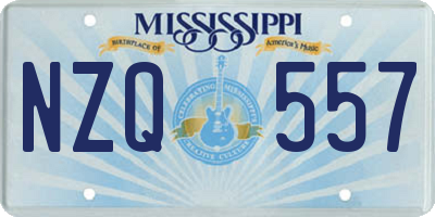 MS license plate NZQ557