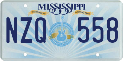 MS license plate NZQ558