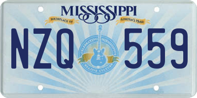 MS license plate NZQ559