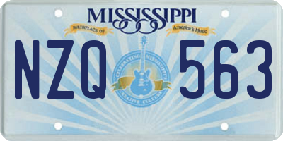 MS license plate NZQ563