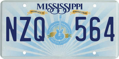 MS license plate NZQ564