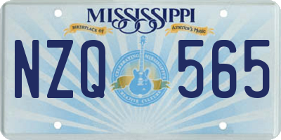MS license plate NZQ565