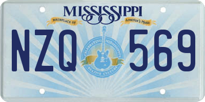 MS license plate NZQ569
