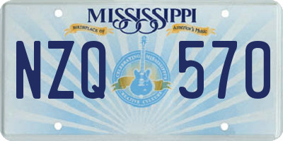 MS license plate NZQ570