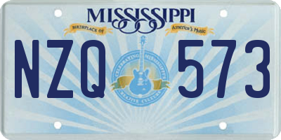 MS license plate NZQ573