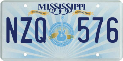 MS license plate NZQ576