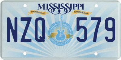 MS license plate NZQ579