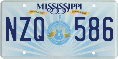 MS license plate NZQ586