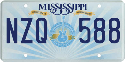 MS license plate NZQ588