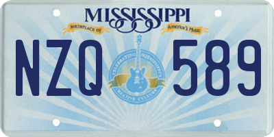 MS license plate NZQ589
