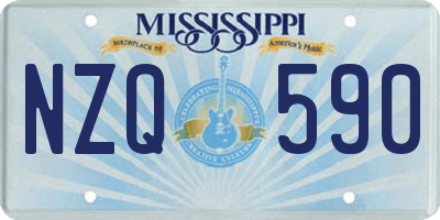 MS license plate NZQ590