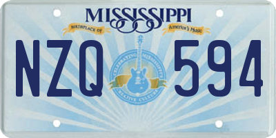 MS license plate NZQ594