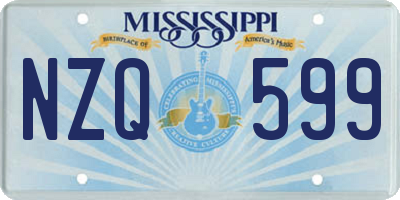 MS license plate NZQ599