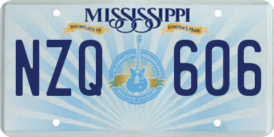 MS license plate NZQ606
