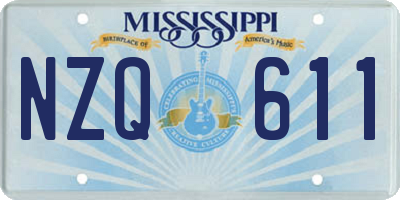 MS license plate NZQ611