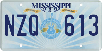 MS license plate NZQ613