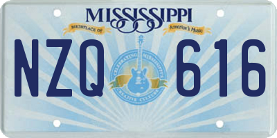 MS license plate NZQ616