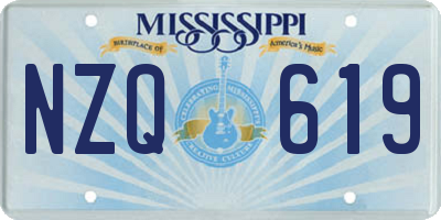 MS license plate NZQ619