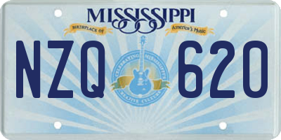 MS license plate NZQ620