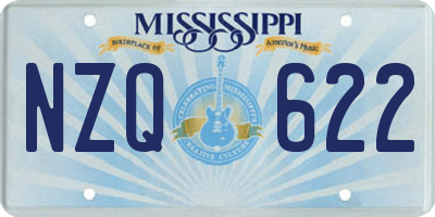 MS license plate NZQ622