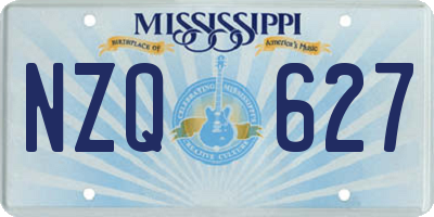 MS license plate NZQ627