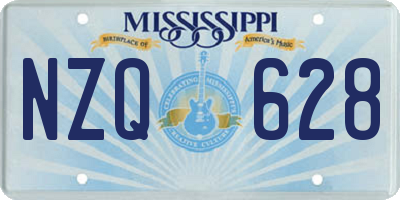 MS license plate NZQ628