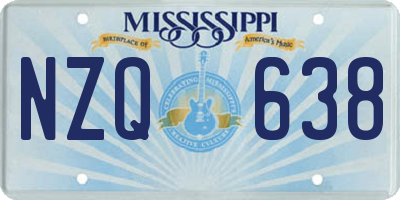 MS license plate NZQ638
