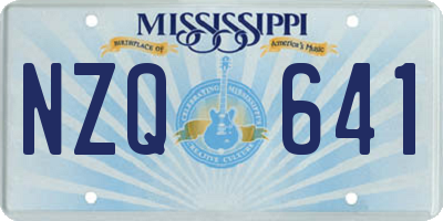 MS license plate NZQ641