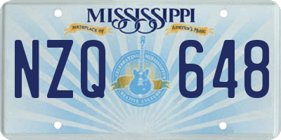 MS license plate NZQ648