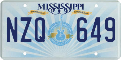 MS license plate NZQ649