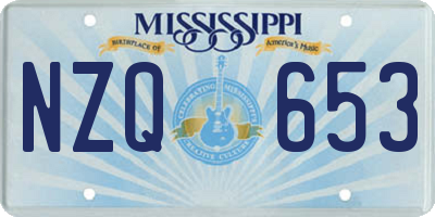 MS license plate NZQ653